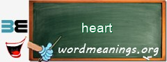 WordMeaning blackboard for heart